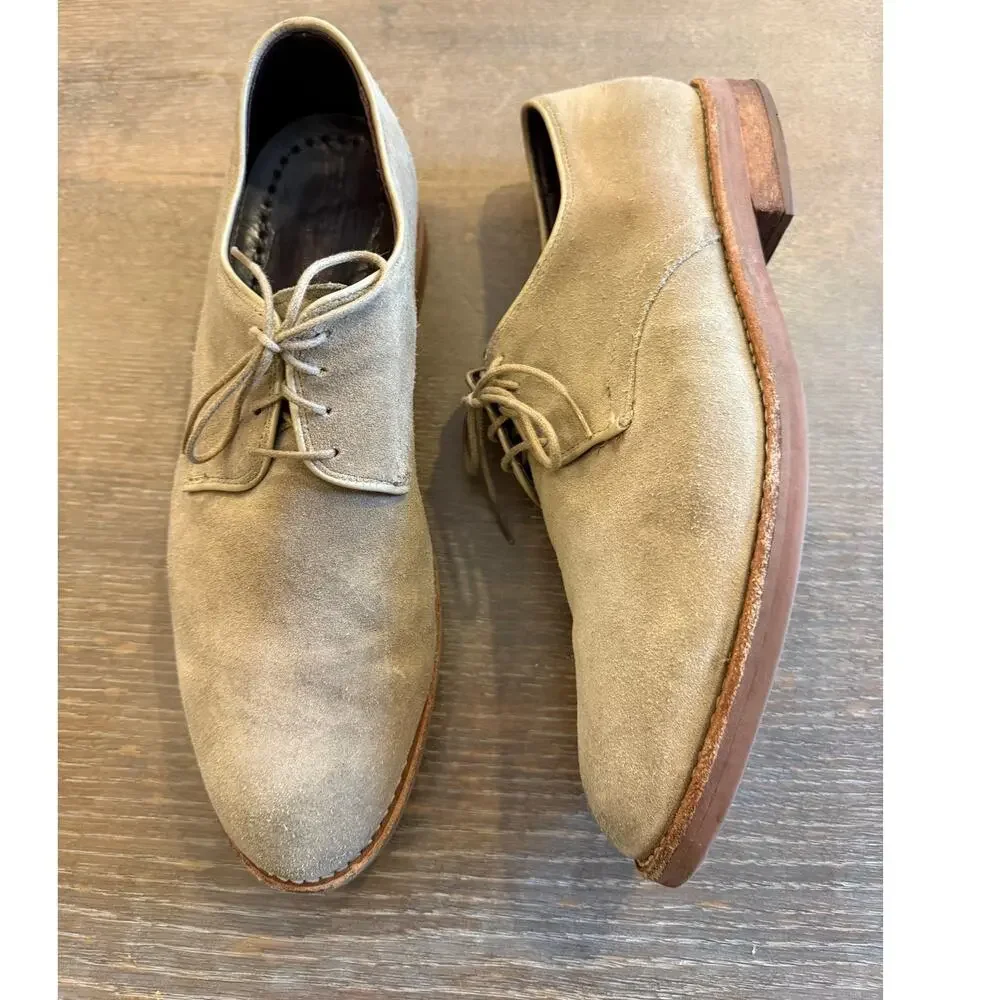 ALLEN EDMONDS Nomad Boone Suede Leather Derby Lace Up Shoes Men 10 D